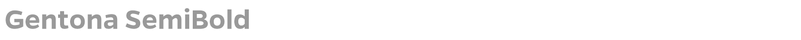 Gentona SemiBold font preview
